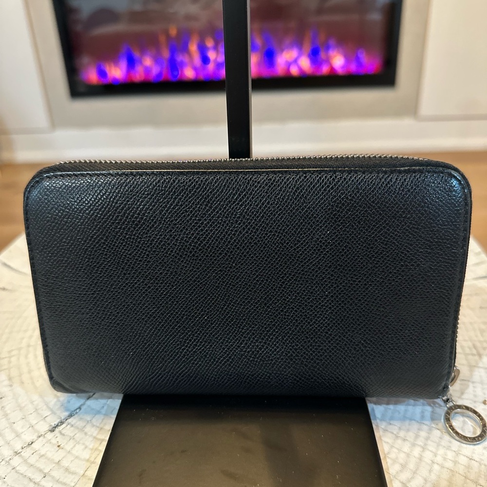 Authentic Bvlgari Black Zip-Around Wallet